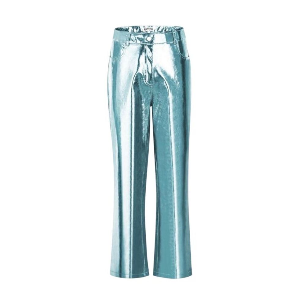 AmyLynn Womens/Ladies Lupe Metallic Pants / Blue Metallic